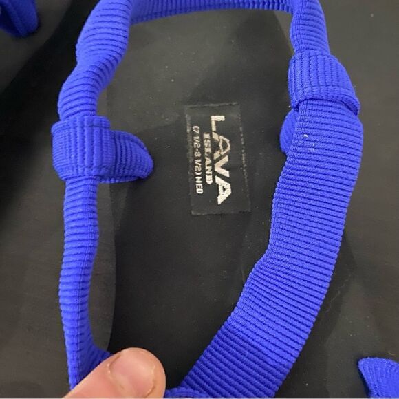 Lava Island Blue Sandals Womens Size 7 1/2 to 8 1/2 - Picture 5 of 6